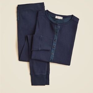 NWT J. Crew Waffle-knit pajama set NAVY